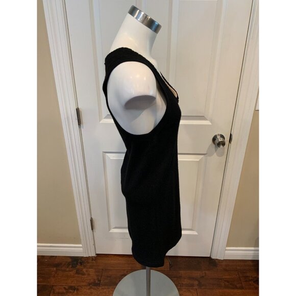 Alexander Wang Black 100% Cashmere Scoop Neck Tank Top, Size Small - Picture 3 of 6